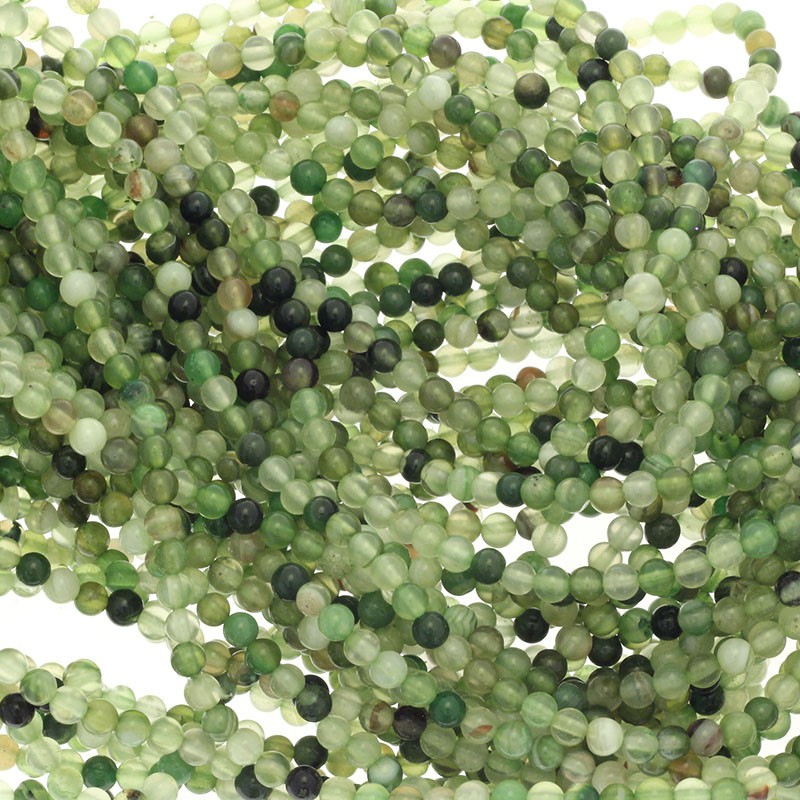 Agate beads light green balls 4mm 85pcs (string) KAAG0411