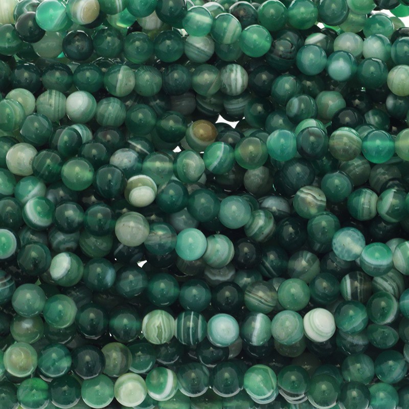 Green agate beads 8mm beads 46pcs (string) KAAG0814