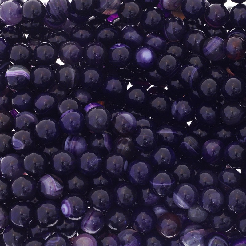 Agate / 10mm balls / purple 37pcs (rope) KAAG1004