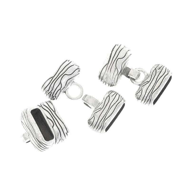 Two-piece clasp for pasting 1 set antique silver 40x26x12mm 1 piece AAT589
