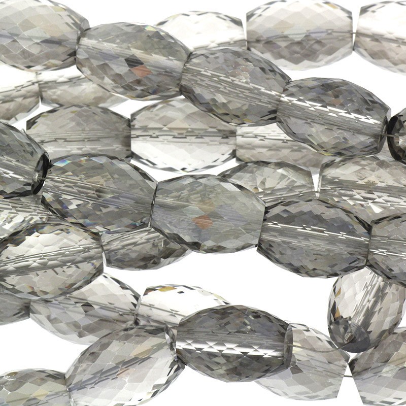 Crystals / olives 8x11mm gray 2pcs SZSZIN020
