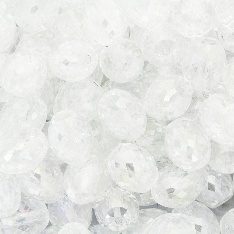 Crystals / olives 12x13mm white AB 2pcs SZSZIN024