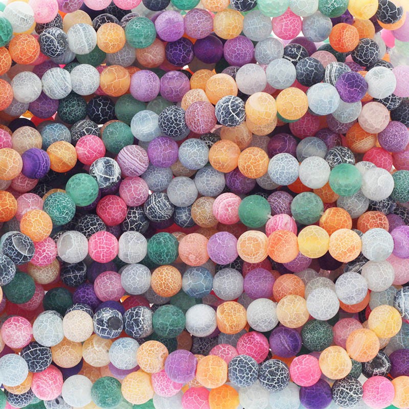 Etched / colored agate / 8mm beads / 48pcs (cord) KAAGT0805