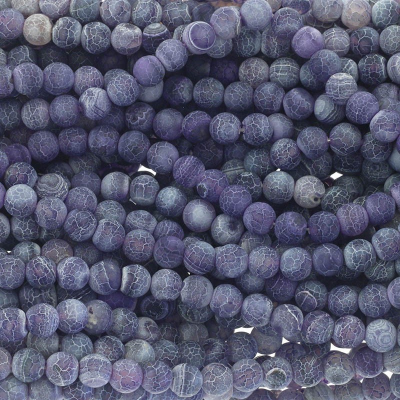 Etched agate / purple / 8mm beads / 48pcs (cord) KAAGT0811