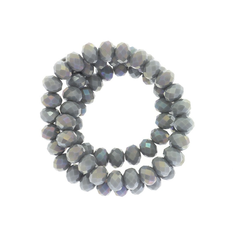 Crystals / rings 8x6mm / gray ab / 72pcs SZKROP08051AB