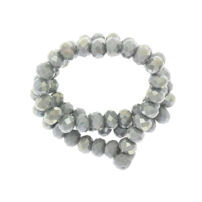 Crystals / rings 8x6mm / light gray ab / 72pcs SZKROP08053AB
