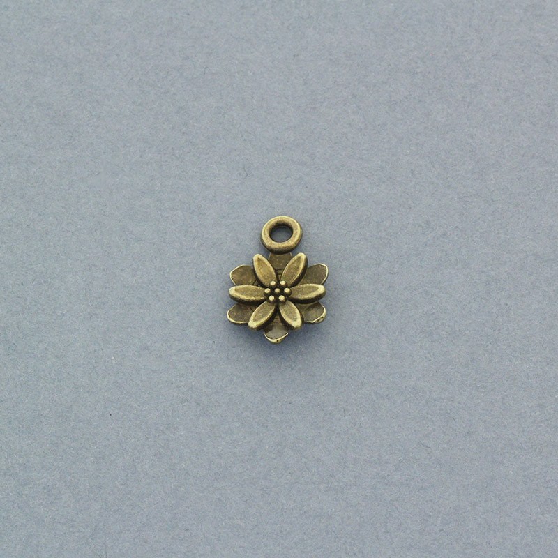 Antique bronze flower pendants 14x10mm 2pcs AAB311