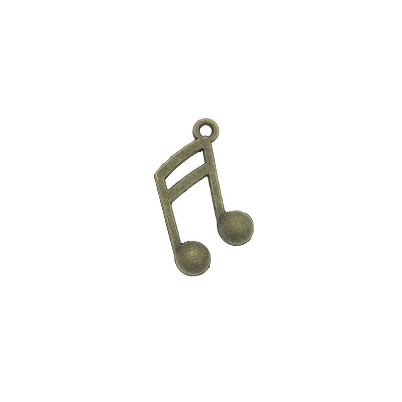 Music notes pendant / 14x21mm / 4pcs antique bronze AAB320