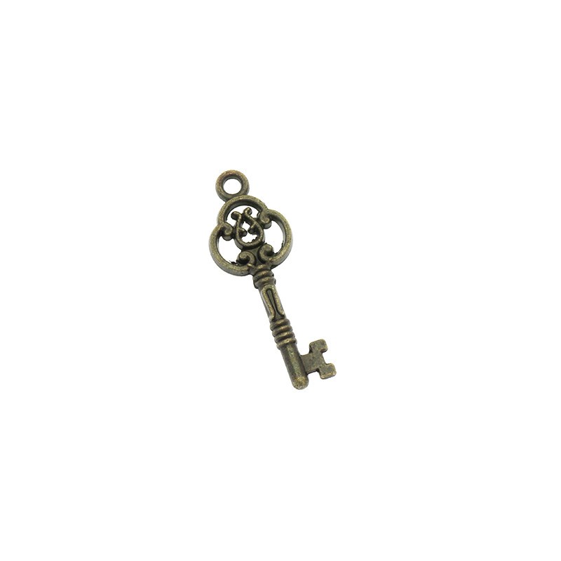Key pendant 5 pcs antique bronze 10x27mm AAB321