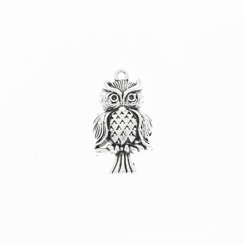 Owl pendant 2 pcs 30x17x5mm antique silver AAT517