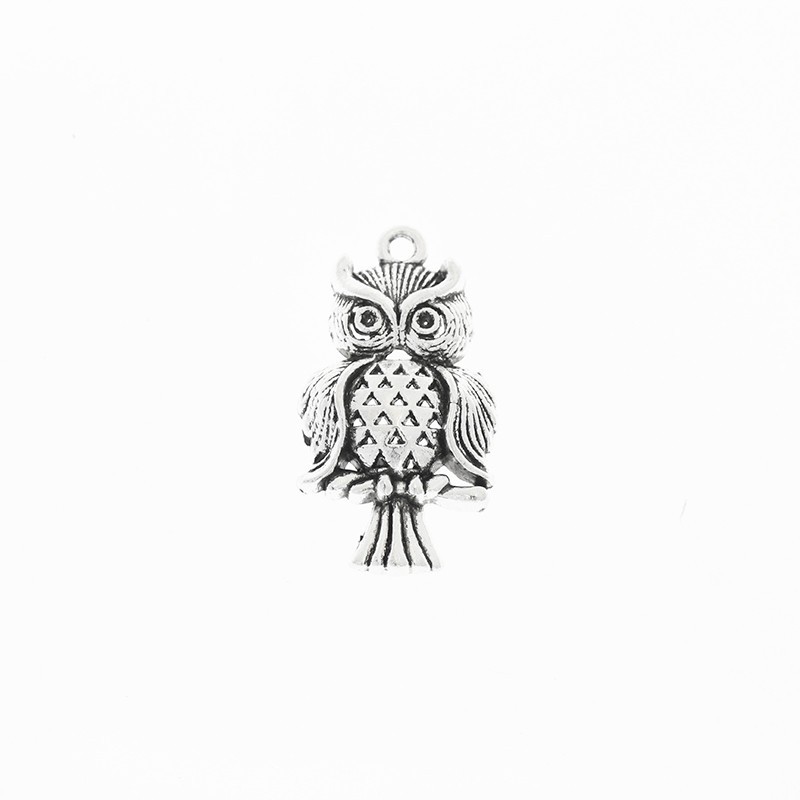Owl pendant 2 pcs 30x17x5mm antique silver AAT517