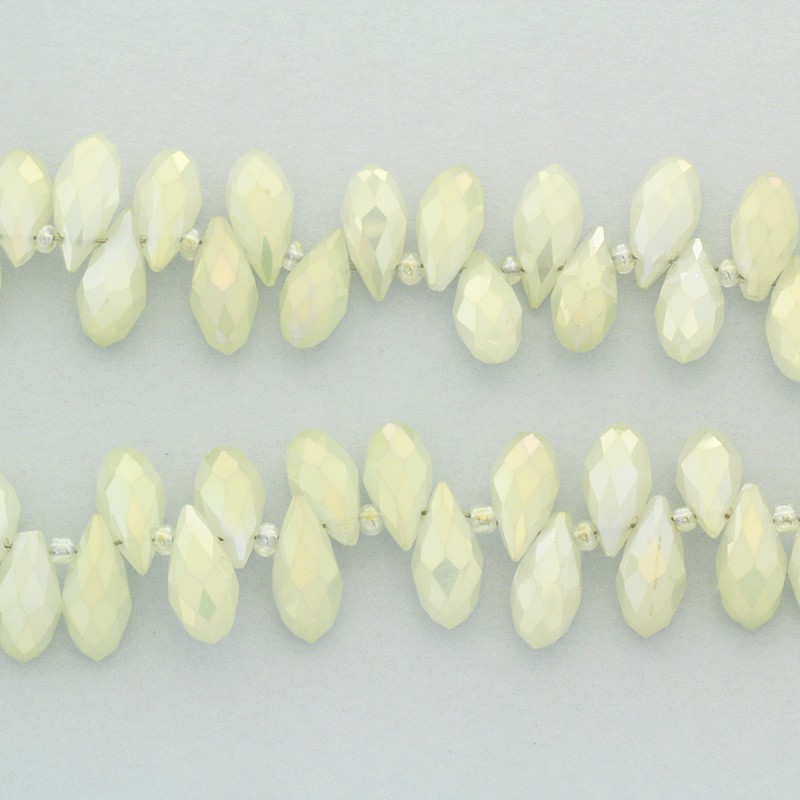Teardrop crystals / beads 6 lemons AB 12x6mm SZSZDR037