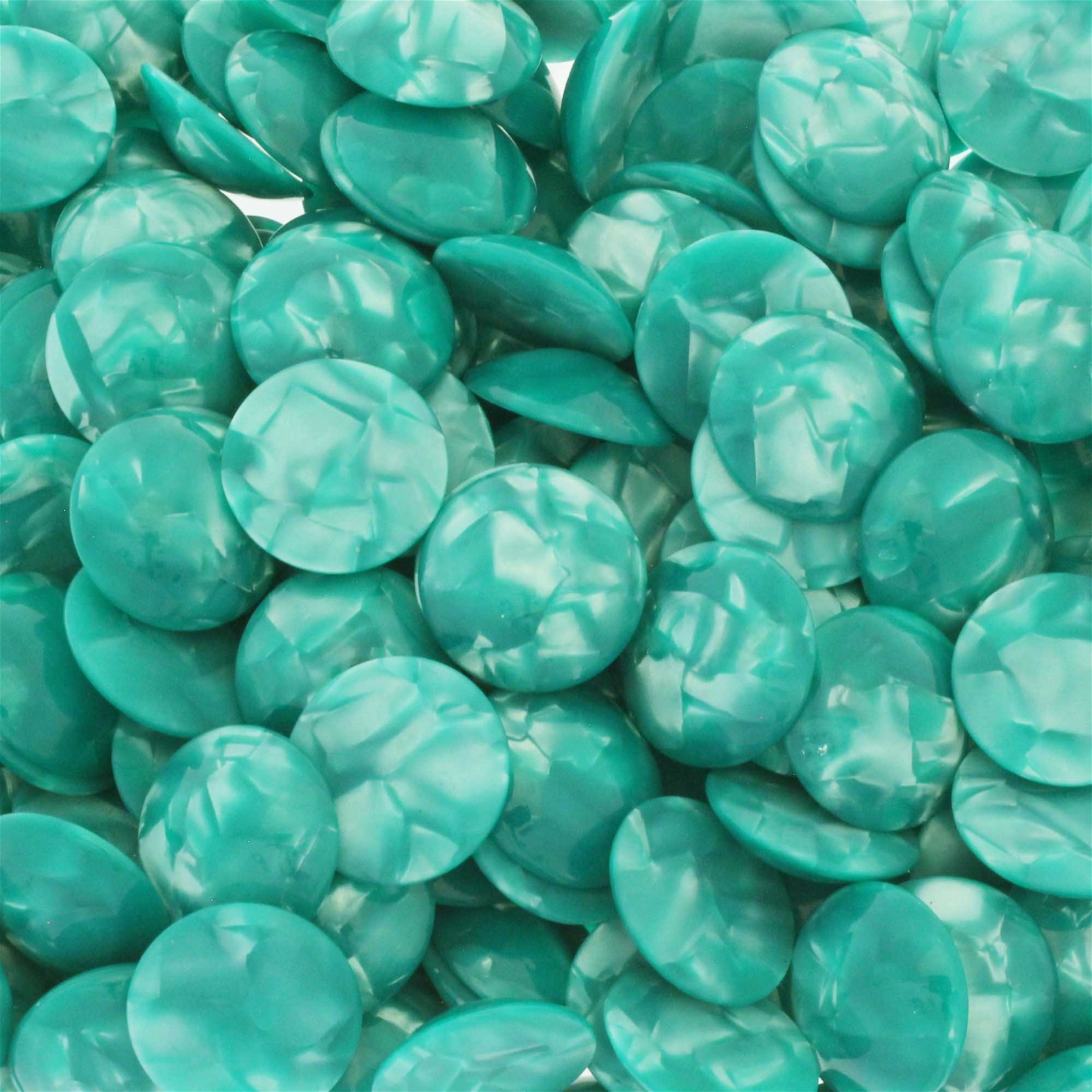 Resin cabochons / 20mm / pearl turquoise / 1pc KBRE2005