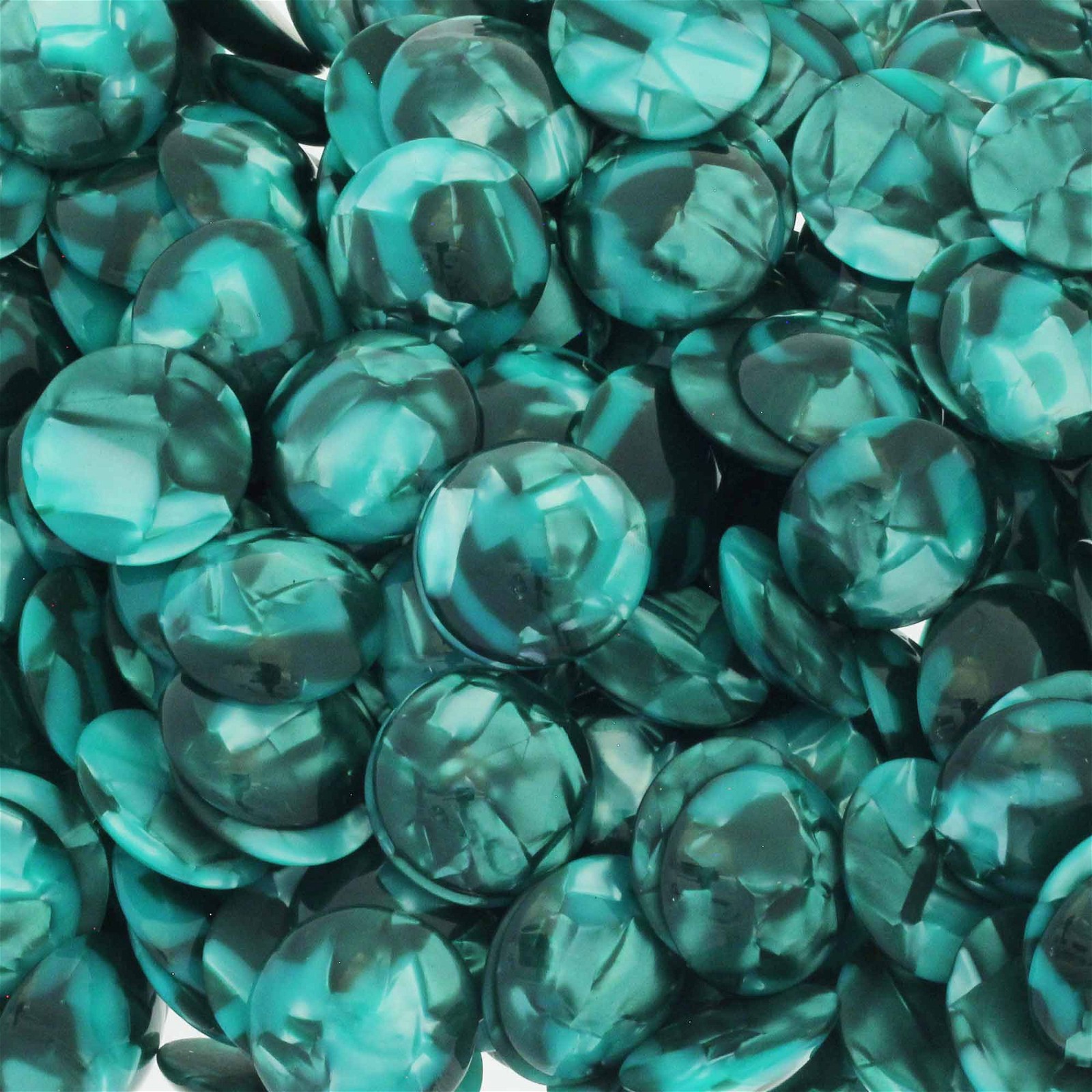 Resin cabochons / 20mm / pearl dark turquoise / 1pc KBRE2006