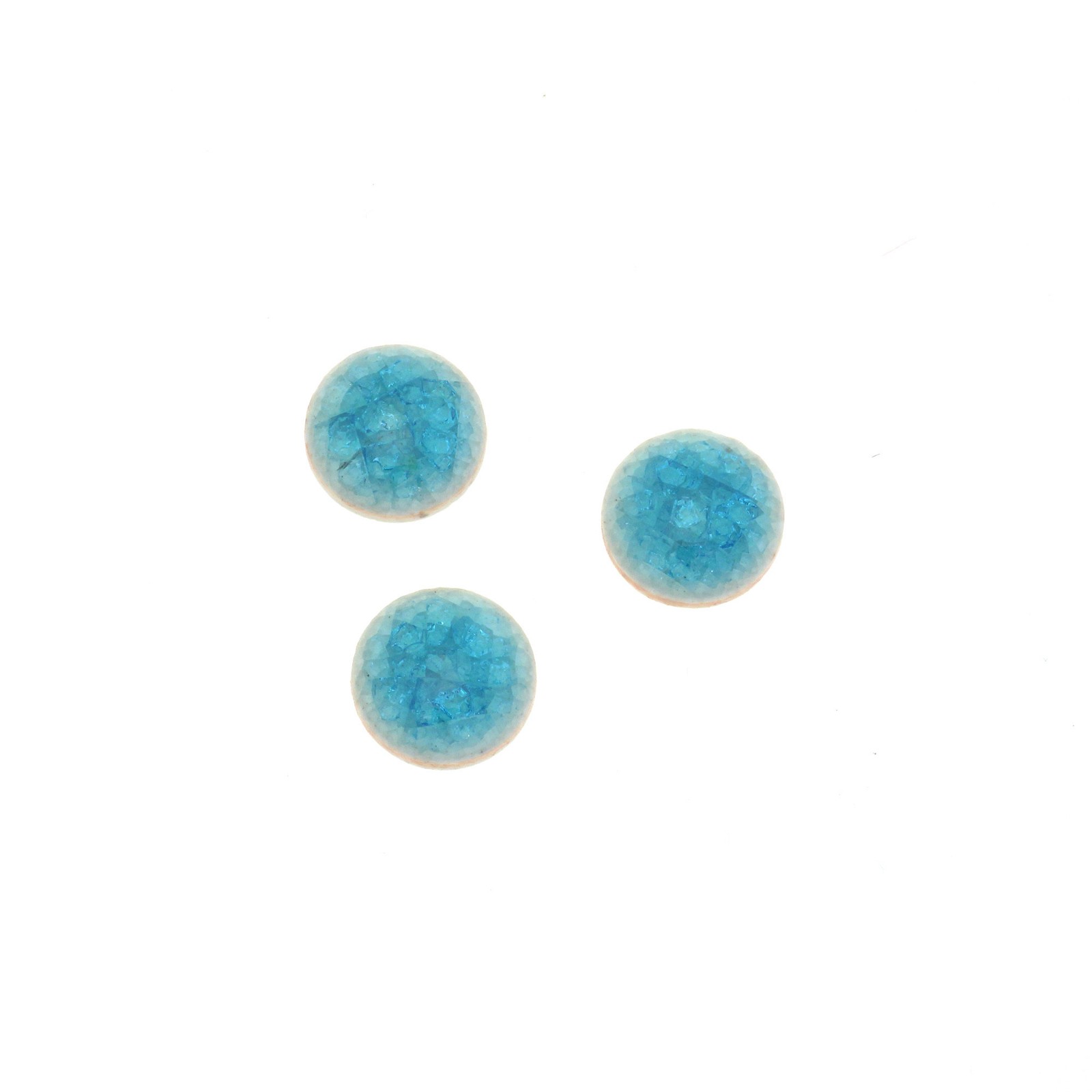Round turquoise ceramic cabochons 12mm 1pc KBCZ1206