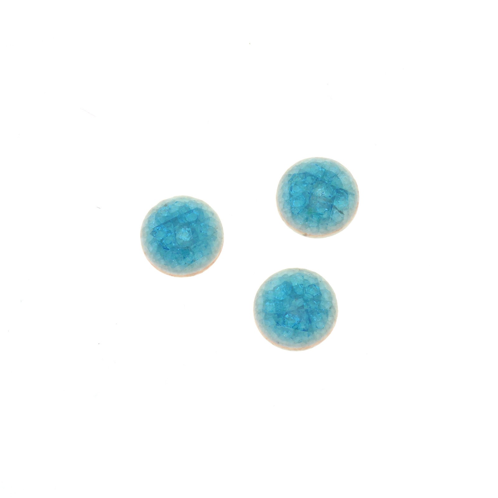 Round turquoise ceramic cabochons 12mm 1pc KBCZ1206