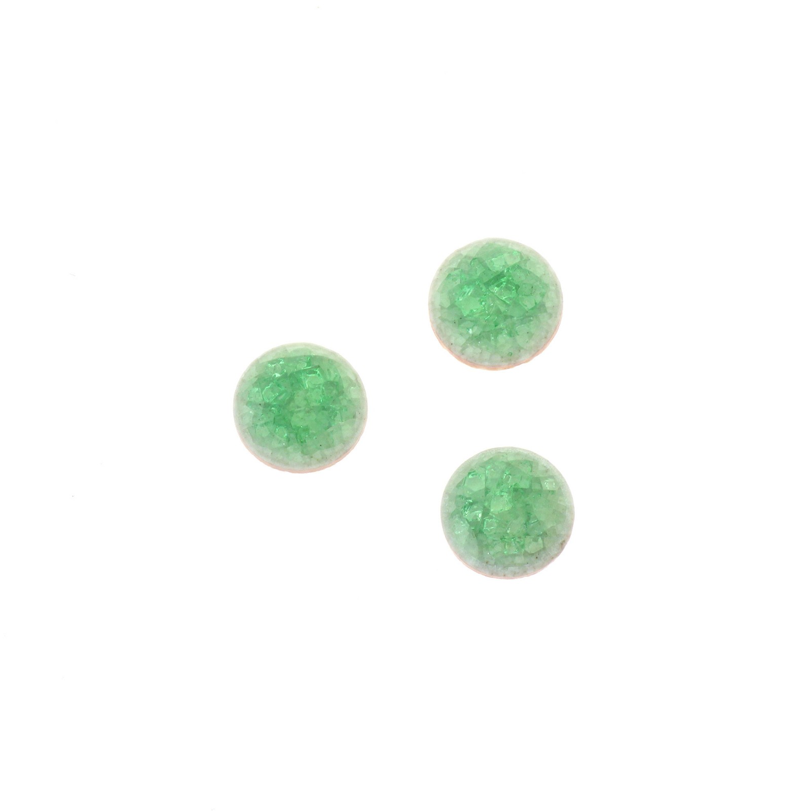 Ceramic / green / round cabochons 12mm 1pc KBCZ1207