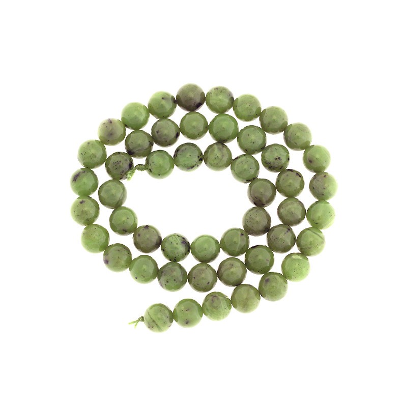 Canadian jade / beads beads 10mm / rope 43pcs / KACJ10