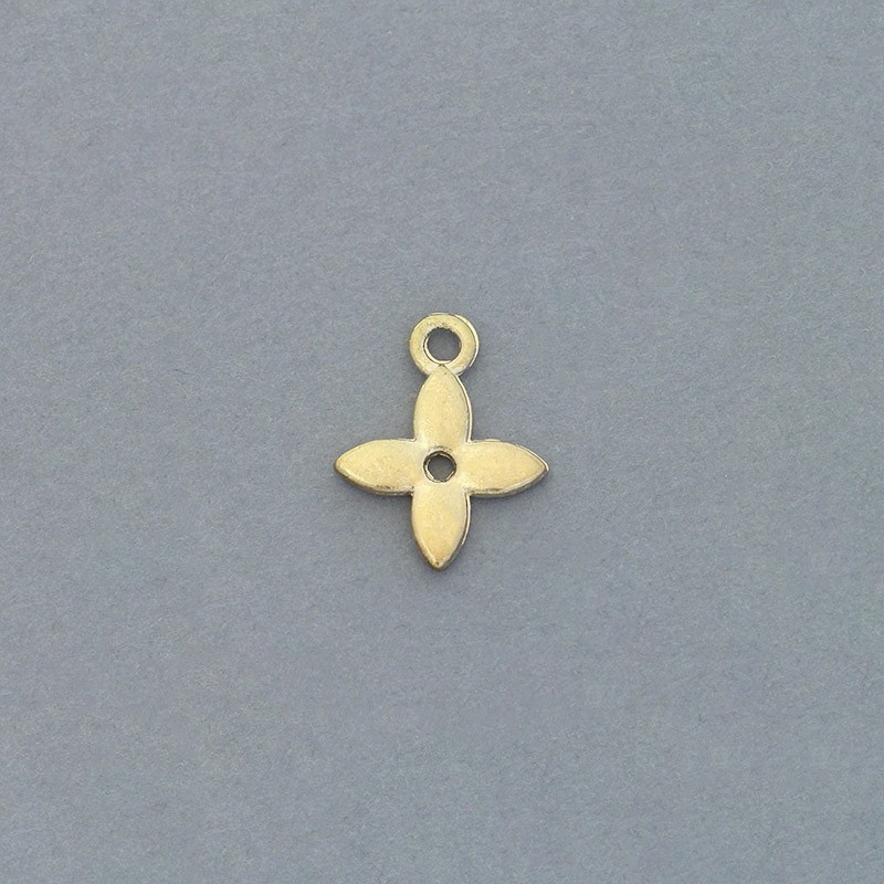 Flower / gold pendants 15x18mm 2pcs AKG756