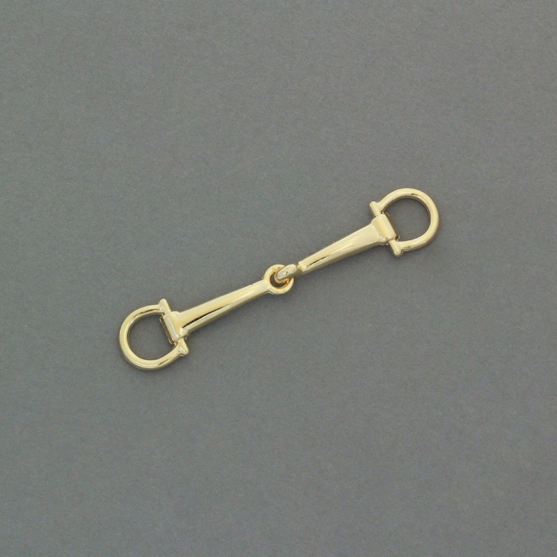 Fasteners for bag straps 70x13mm gold 1pc AKG768