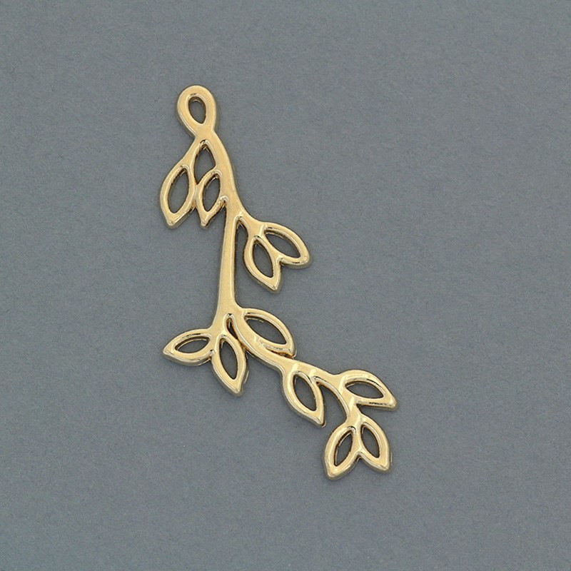 Pendant / connector golden twig / 18x45mm 1pc AKG791