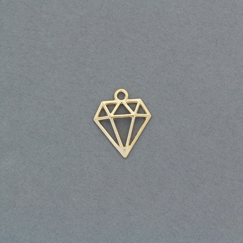 Gold-plated diamond bracelets pendants 14x16mm 2pcs AKG796