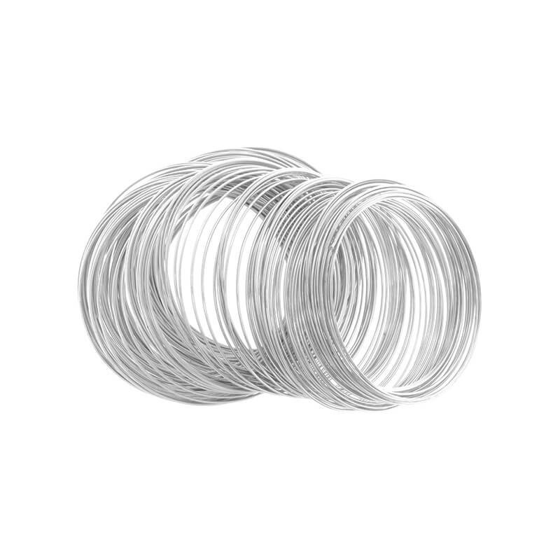 Memory wire for bracelets platinum 55x0.6mm 20 ribs DRPO0655PL
