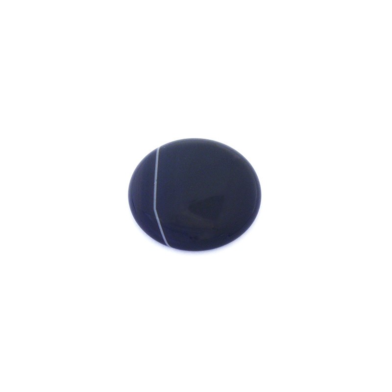 Kaboszon agat niebieski okrągły 28mm 1szt KBSZAG34