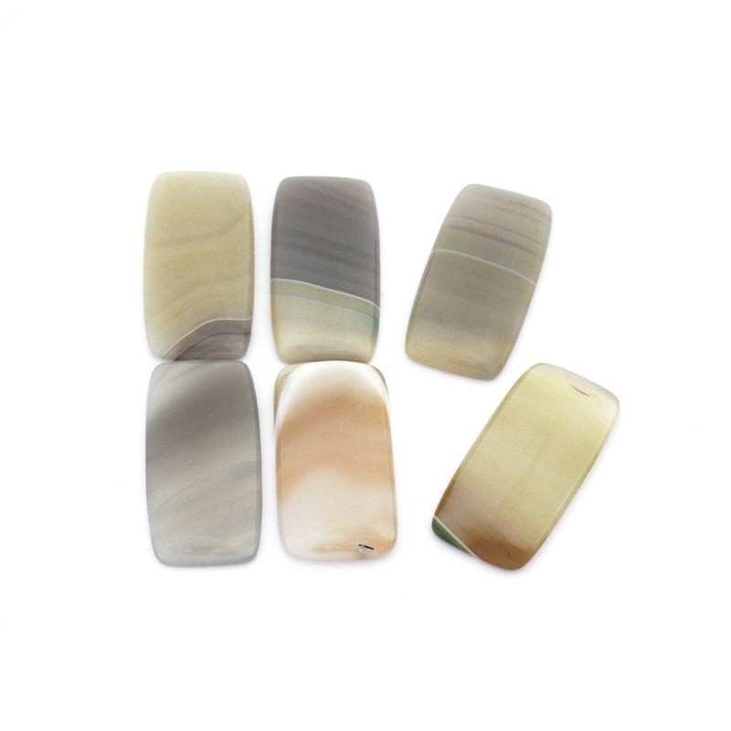 Butter agate cabochon rectangle 24x50mm 1pc KBSZAG37