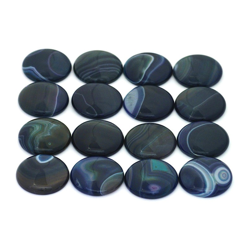 Blue agate / round cabochons 28mm 1pc KBSZAG59