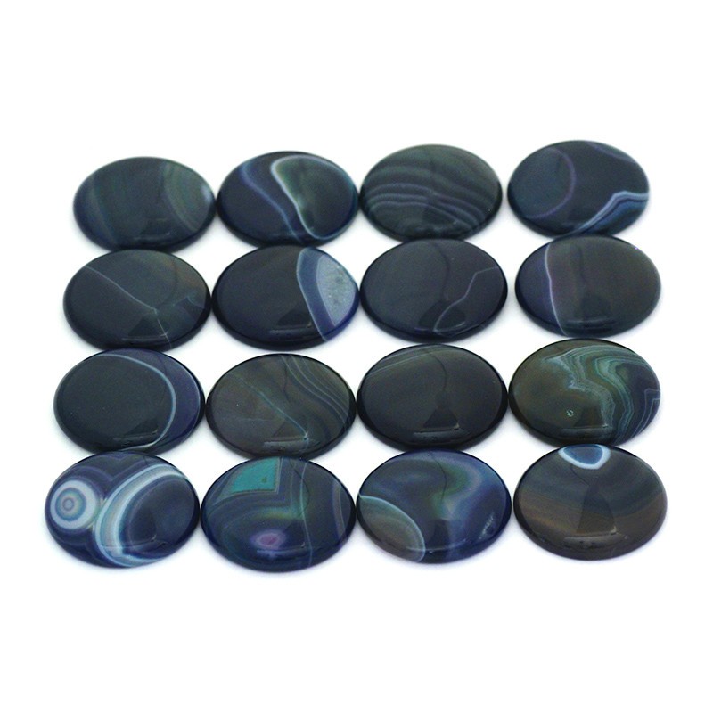 Blue agate / round cabochons 28mm 1pc KBSZAG59