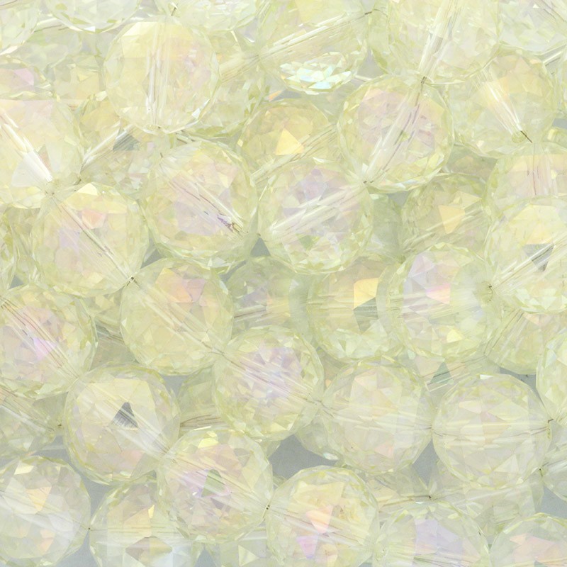 Crystal balls 14mm, lemons, AB 2pcs SZSZKU1424