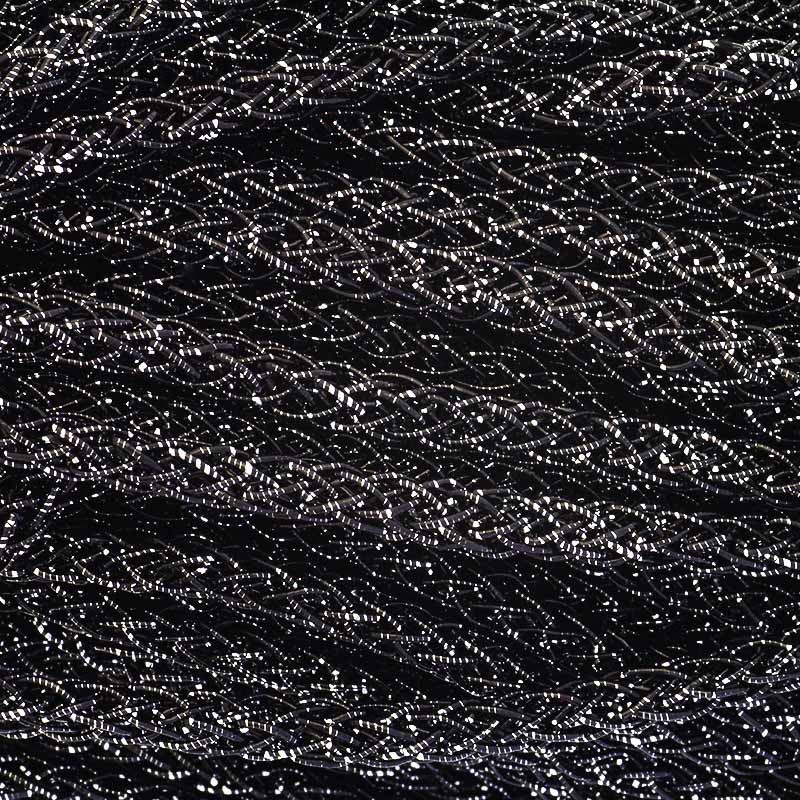 Metallic string / black blink / braid 4mm 1m PWLU0406