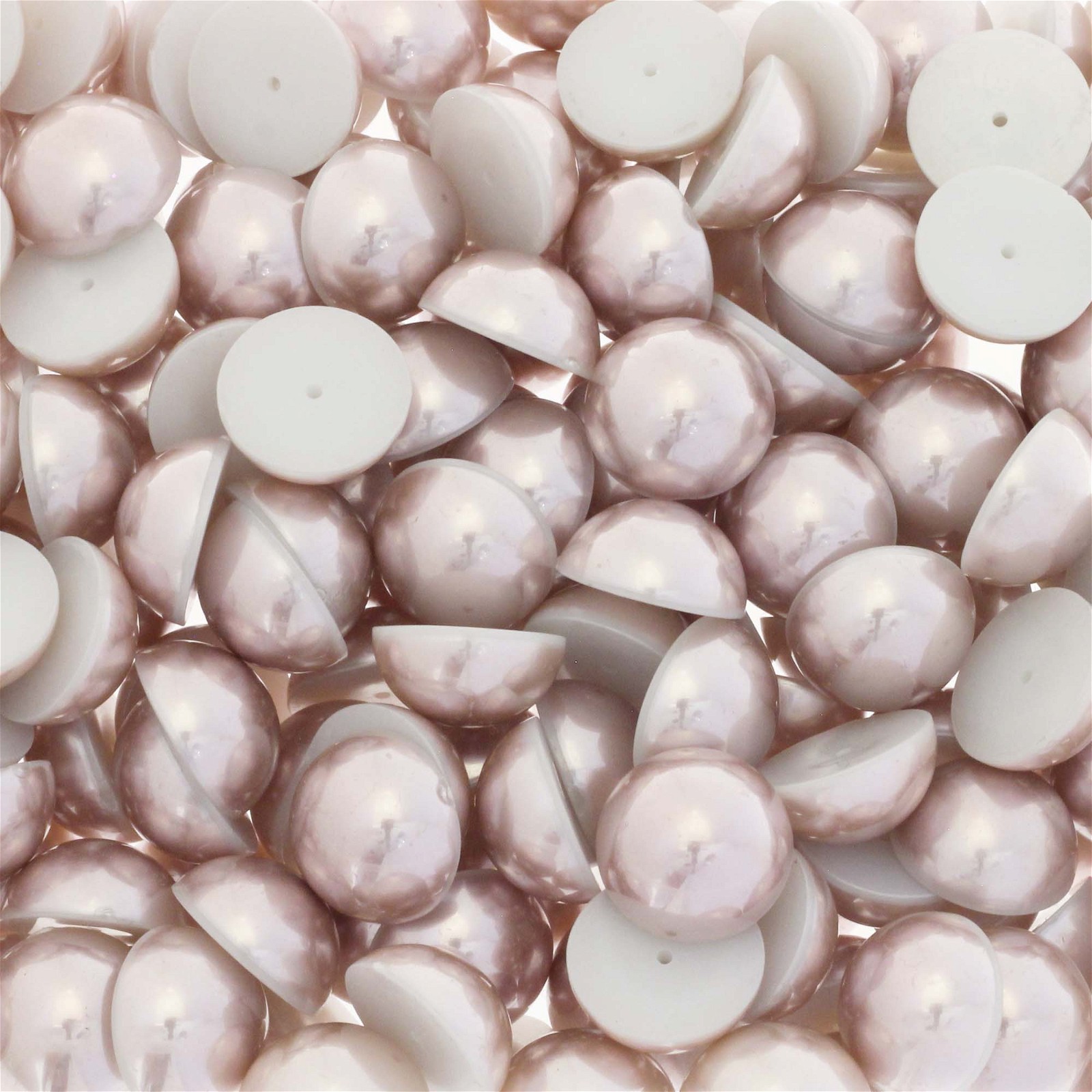 Resin cabochons / pink pearl / 18mm / 1pc KBAD1802PE