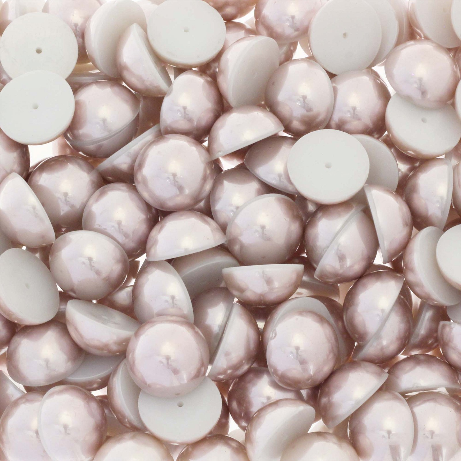 Resin cabochons / pink pearl / 18mm / 1pc KBAD1802PE