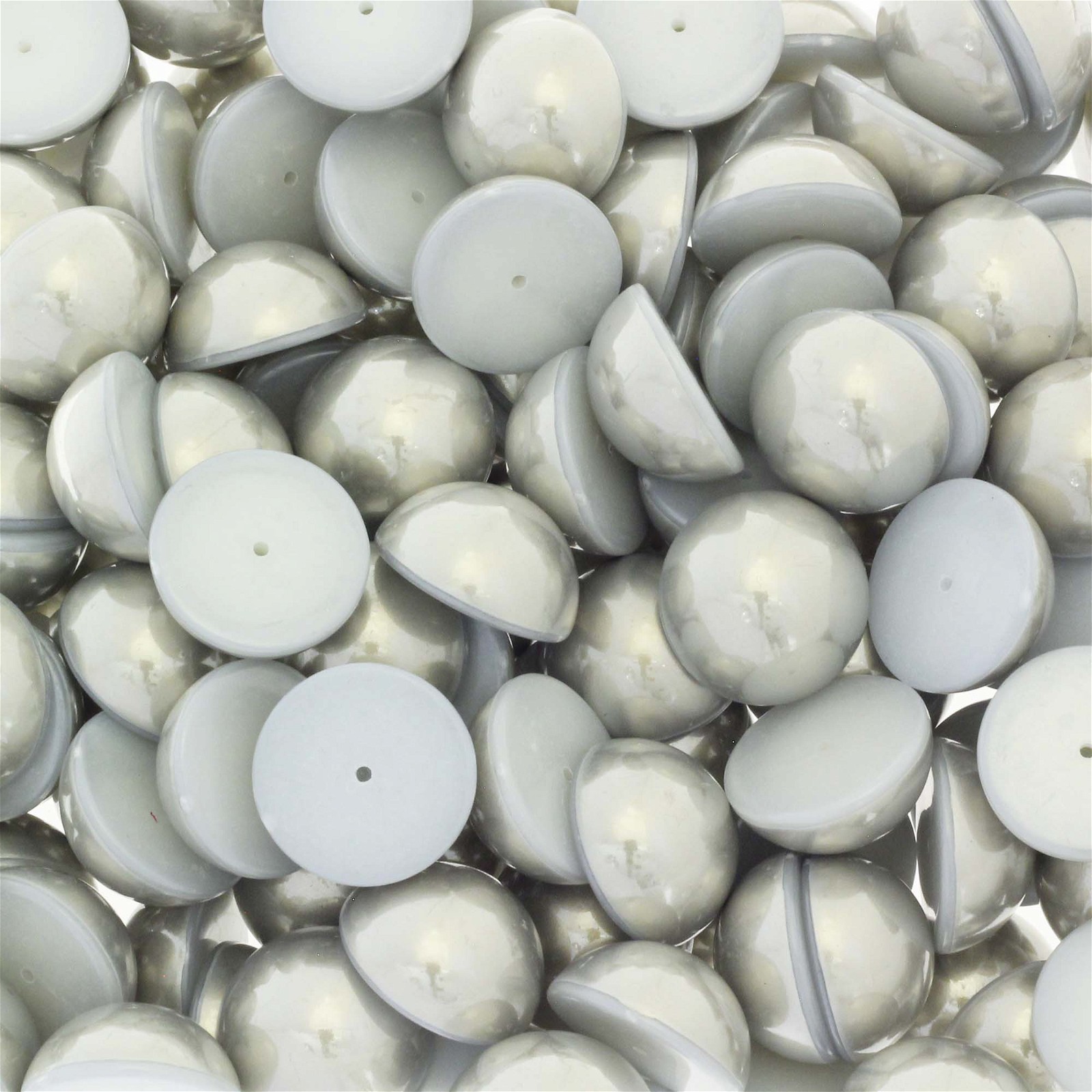 Resin cabochons / silver pearl / 20mm / 1pc KBAD2001PE
