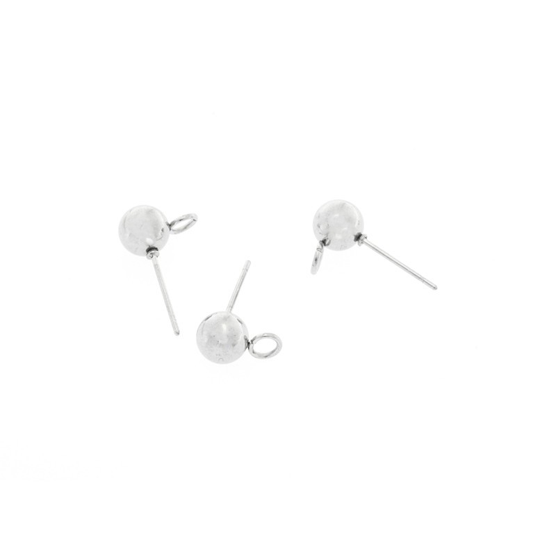 Ball studs 6mm with eyelet surgical steel 2pcs BKSCH08