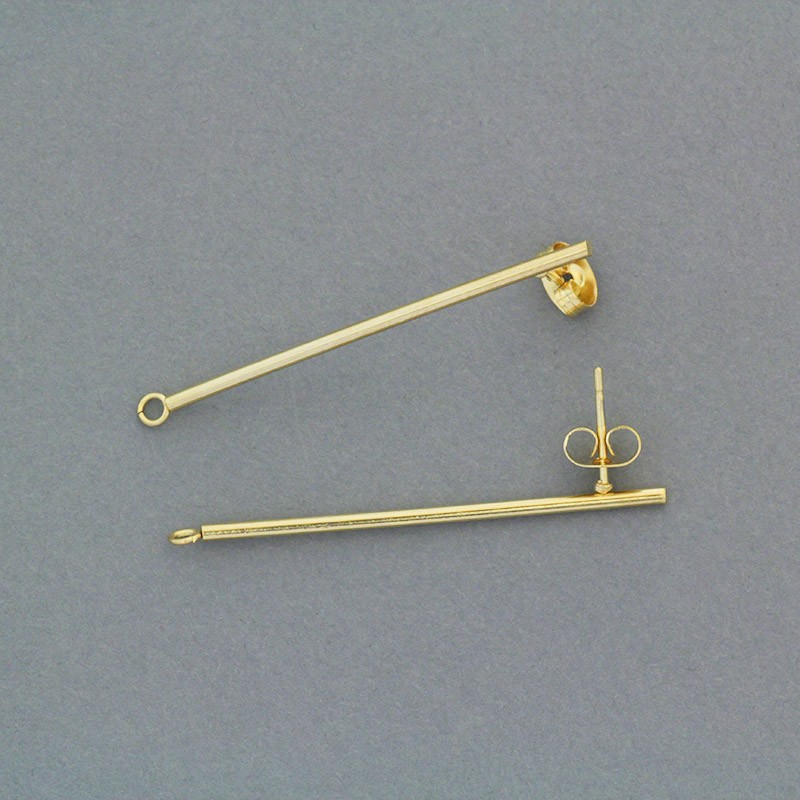 Stick sticks 38mm surgical steel gold-plated 2 pcs BKSCH11KG