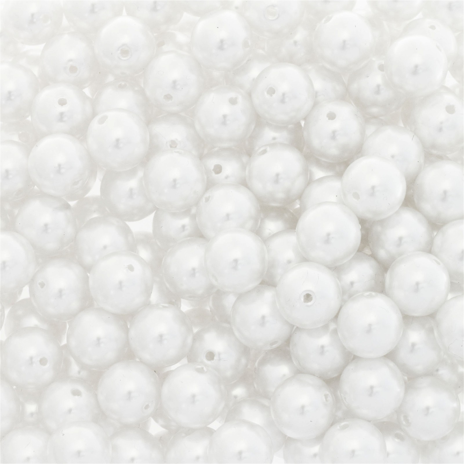 White acrylic pearls / 14mm beads 4pcs PA1402
