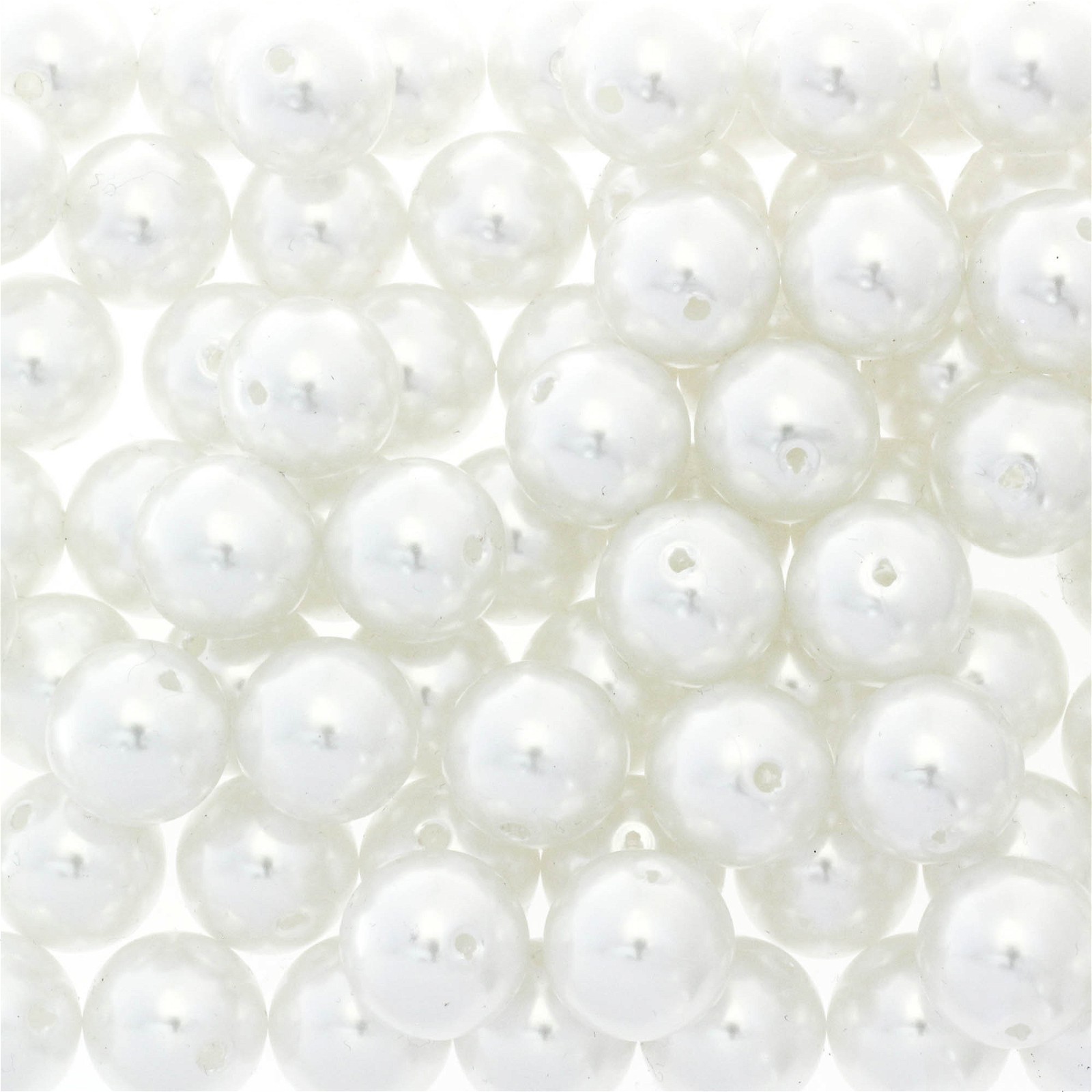 White acrylic pearls / 18mm beads 4pcs PA1802