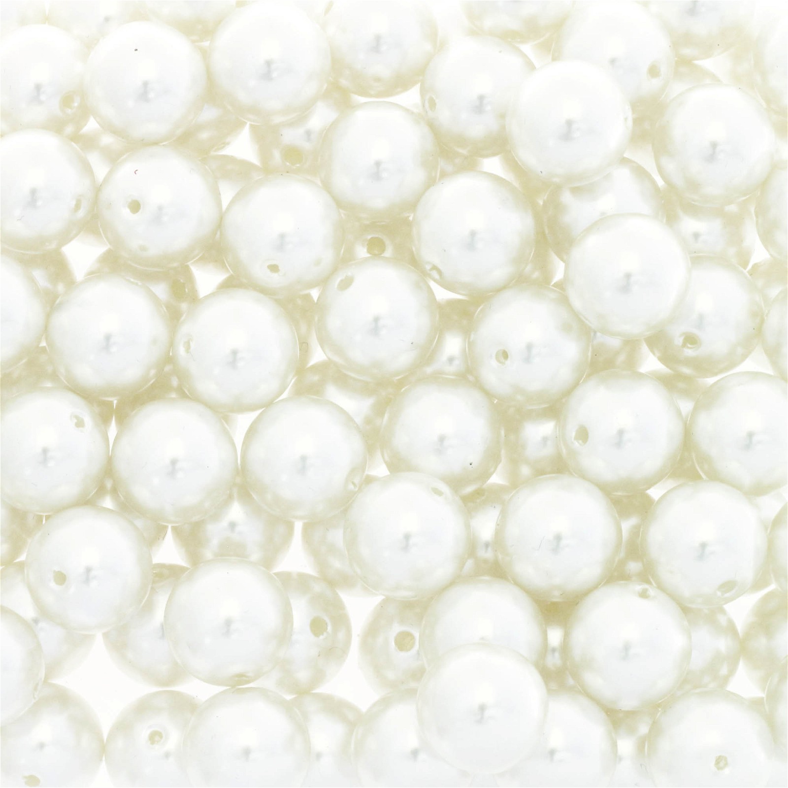 Cream acrylic pearls / 16mm beads 4pcs PA1603