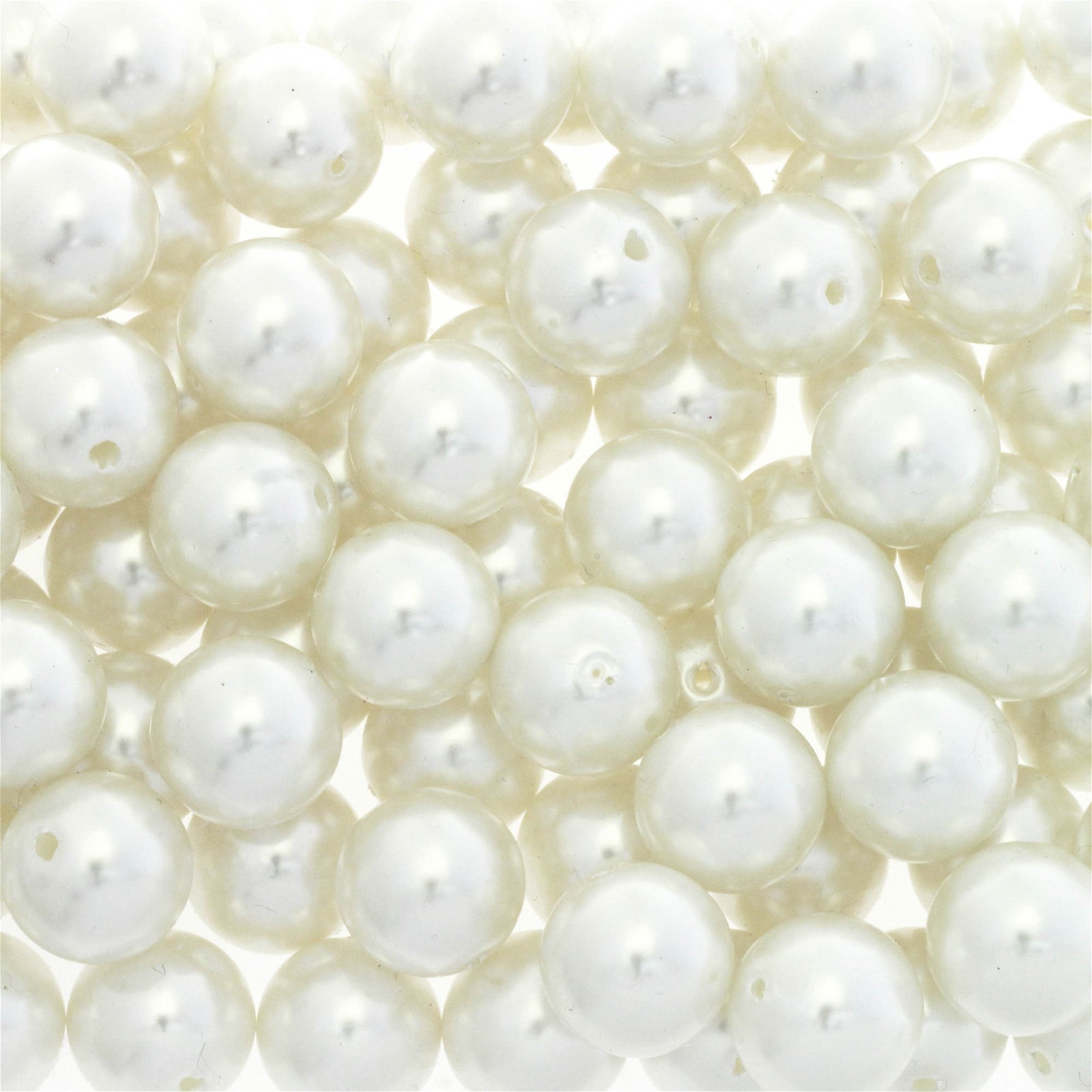 Cream acrylic pearls / 18mm beads 4pcs PA1803
