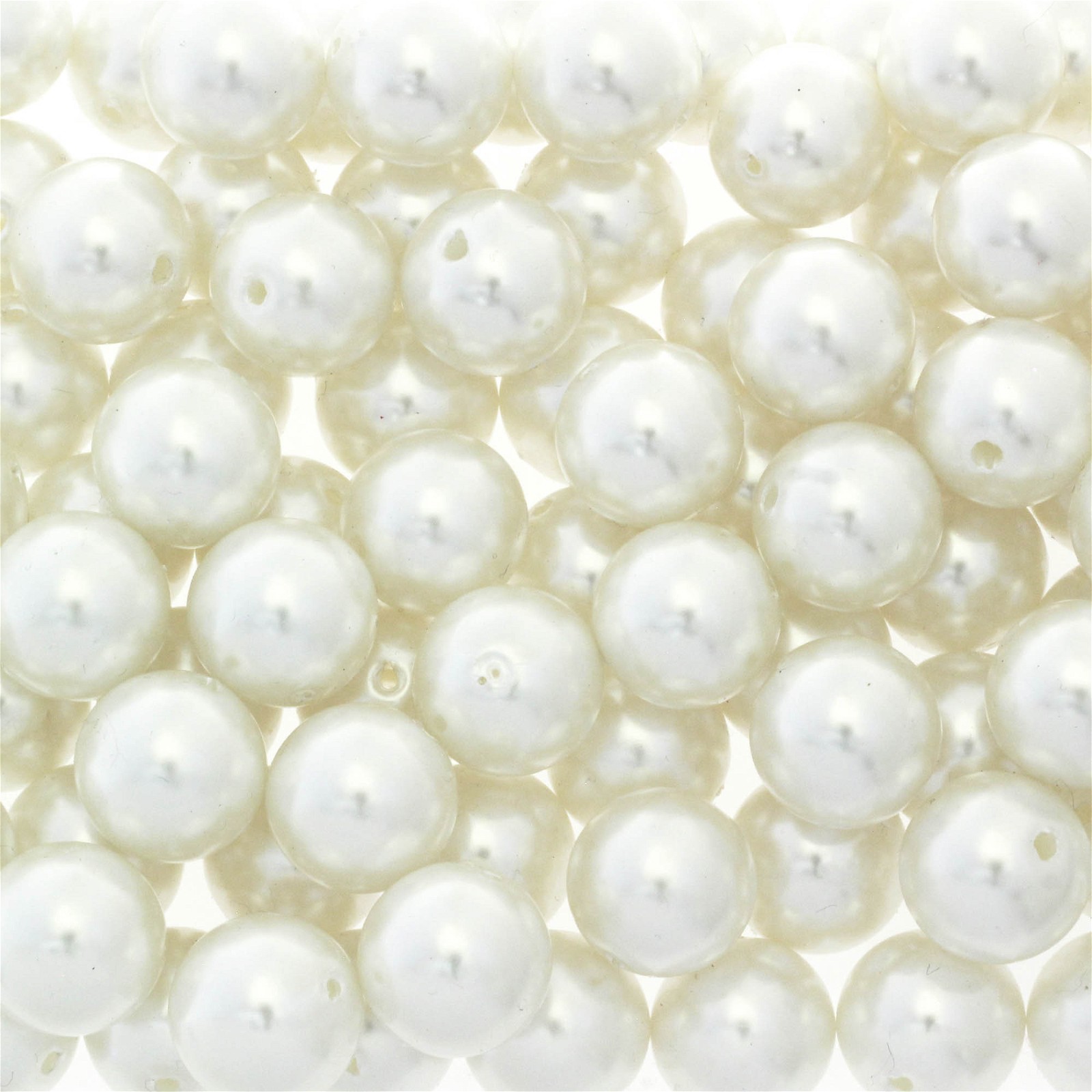Cream acrylic pearls / 18mm beads 4pcs PA1803