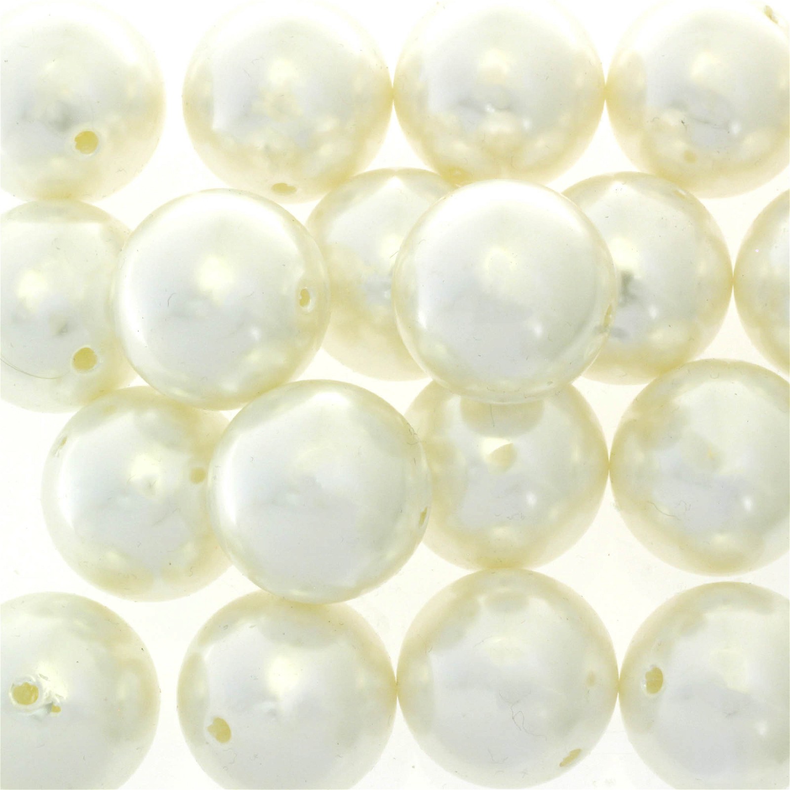 Cream acrylic pearls / 30mm beads 1pc PA3001