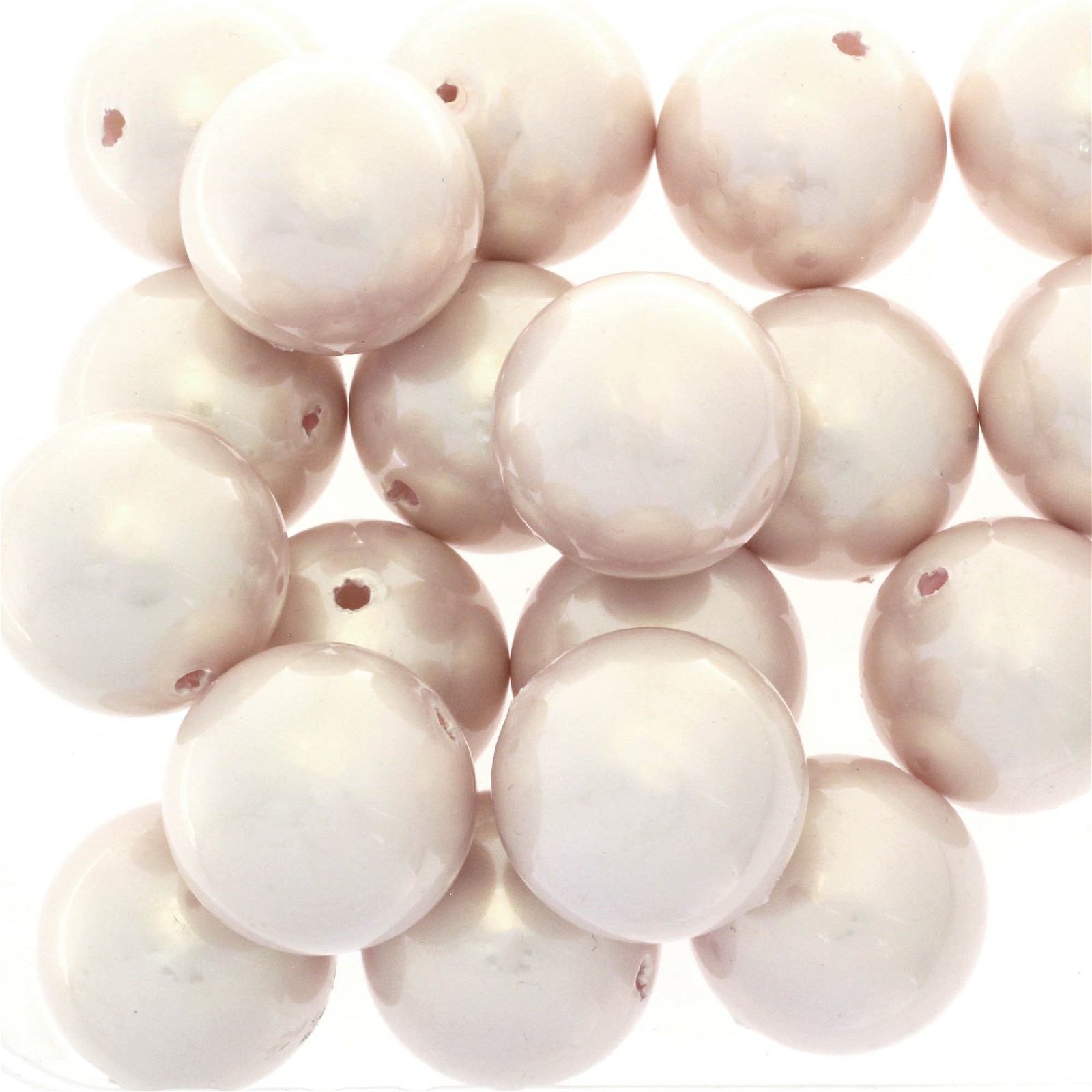 Acrylic pearls rose gold / 30mm beads 1pc PA3002