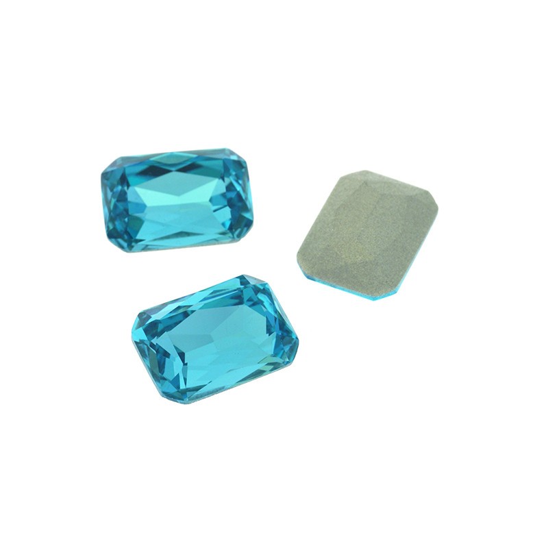 Rectangular crystals Lumos / 13x18mm / light turquoise / KBKR1318202