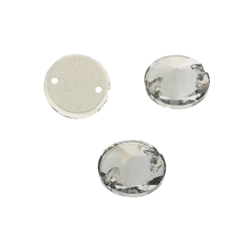 Lumos crystals / 12mm rivoli connectors / silver night / KBKRL12215