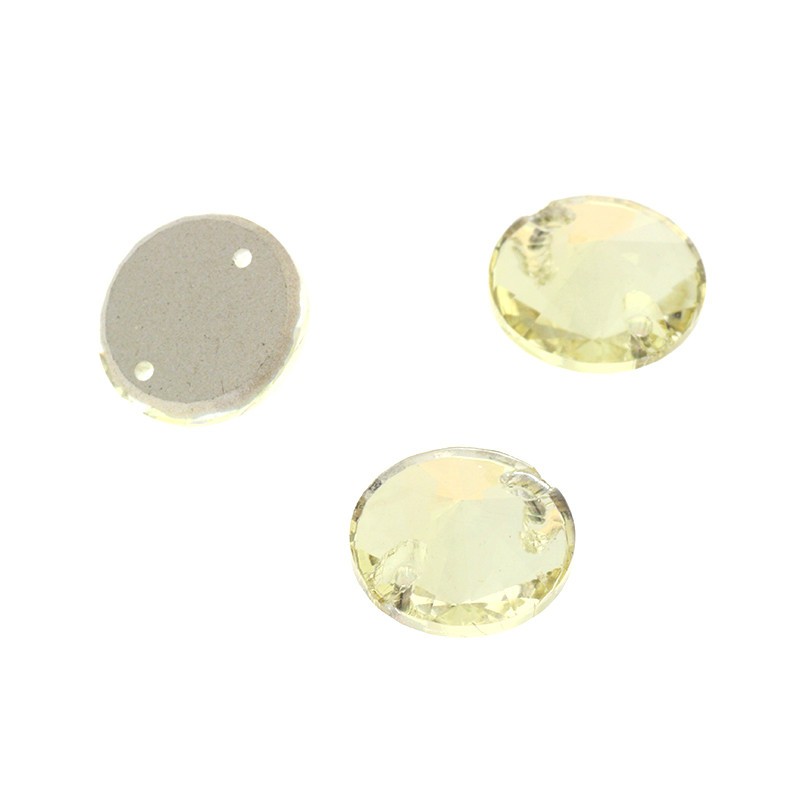 Lumos crystals / 12mm rivoli connectors / jonquil / KBKRL12213