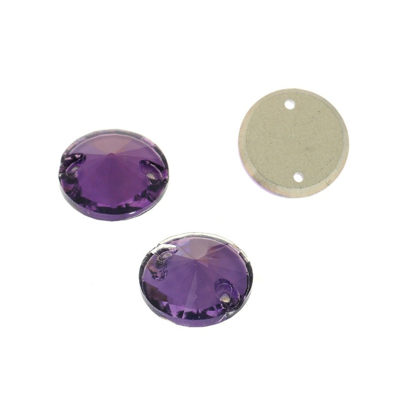 Lumos crystals / 12mm rivoli connectors / amethyst / KBKRL12277