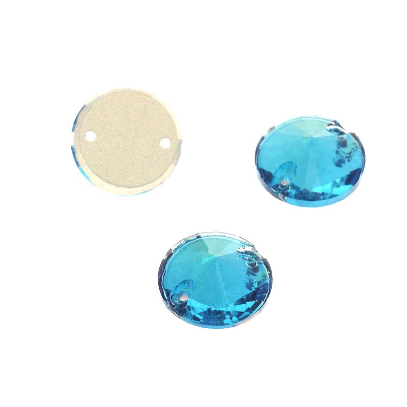 Kryształki Lumos/ łączniki rivoli 12mm/ turquoise/ KBKRL12379
